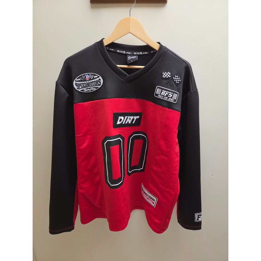 Switch‎ Remarkable Racing Jersey Mens Large Red Black Dirt 00 Motocross SF3019